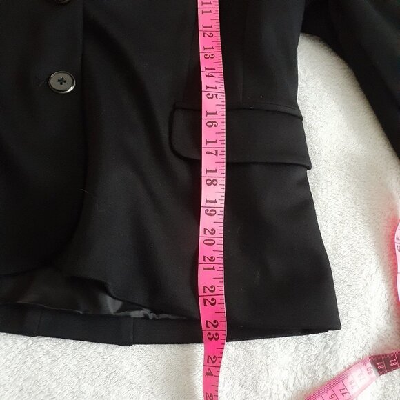 Reitmans Women's Size XL Petite Black 3/4 Sleeves Two Button Lined Blazer - Picture 12 of 14